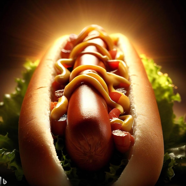 Un hot dog delizioso.