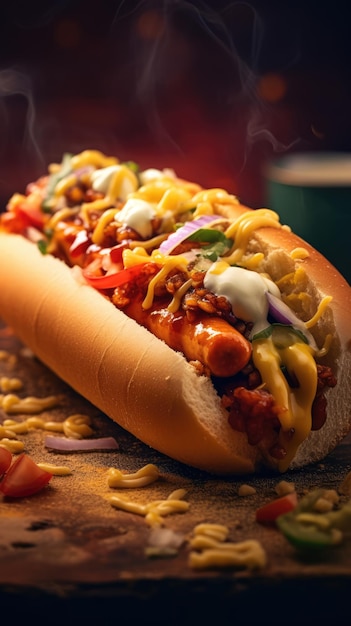 Un hot dog è un alimento costituito da una salsiccia alla griglia o al vapore