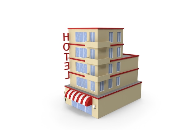 Un hotel con un cartello che dice hotel sopra