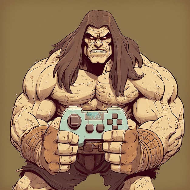 Un Hulk che tiene in mano un controller.