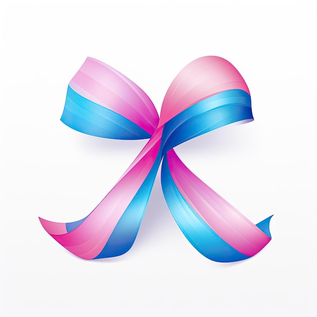 un'icona a nastro con i colori rosa e blu nello stile di alena aenami