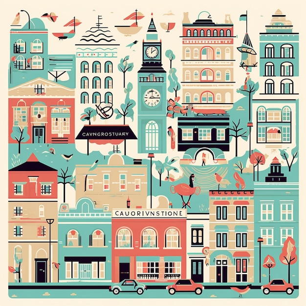 Un'icona della città illustrata da vettori