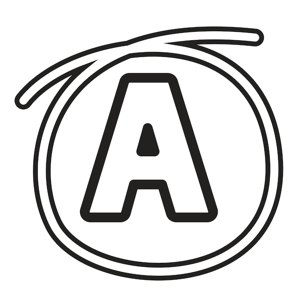 Un'icona di lettera dell'alfabeto adesivo png delineato sfondo trasparente grafico