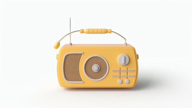 Un'icona di radio elegante e moderna renderizzata in 3D perfetta per qualsiasi progetto di progettazione Con il suo design semplicistico e le linee pulite questa icona di radio aggiunge un tocco di fascino vintage a qualsiasi sito web o app