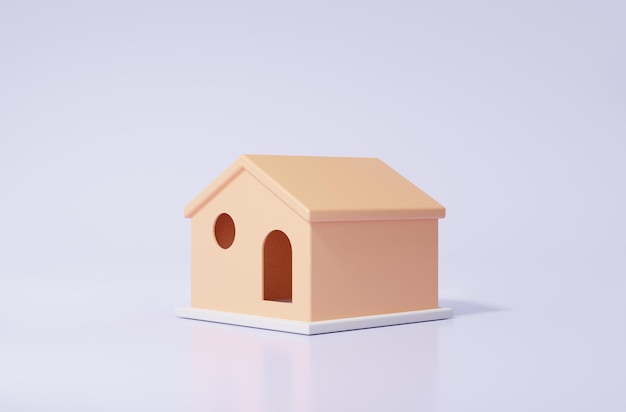 Un'icona domestica concetto immobiliare finanza investimento aziendale illustrazione Rendering 3D
