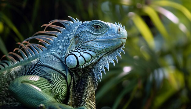 un'iguana con un sacco di spine sulla spalla