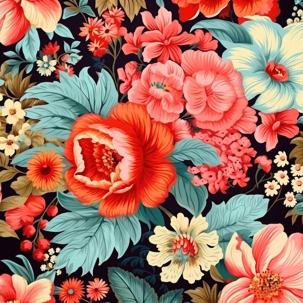 un'illustrazione colorata di fiori con la parola ibisco sopra.