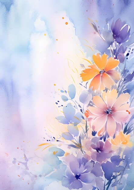 un'illustrazione colorata di fiori con le parole primavera nell'angolo.