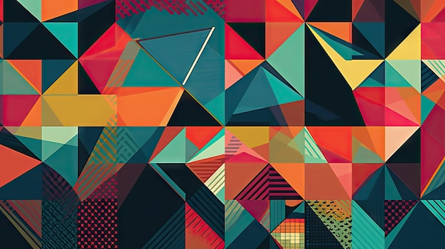 un'illustrazione colorata di uno sfondo geometrico con un motivo geometrico.