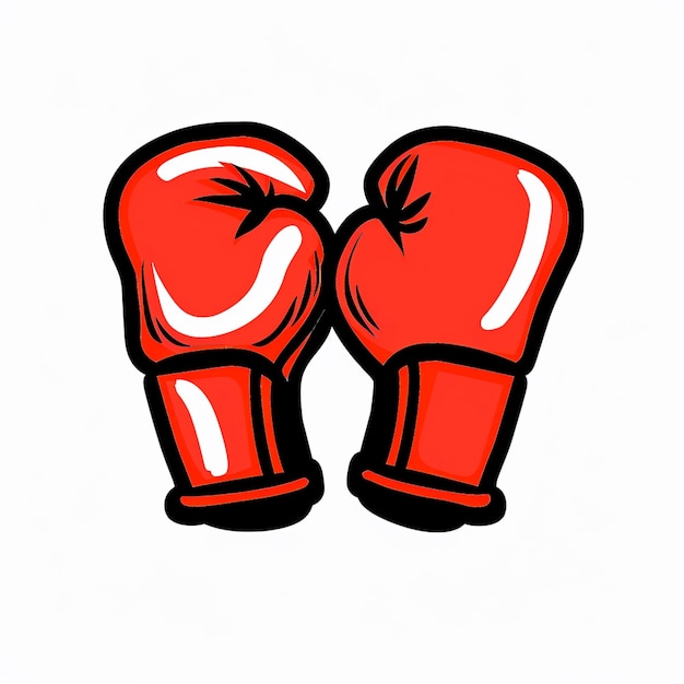 Un'illustrazione di guanti di boxe rossi