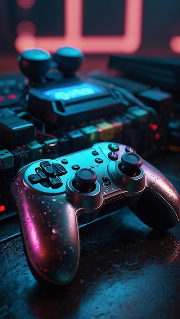 Un'illustrazione generativa dell'AI del controller di gioco astratto