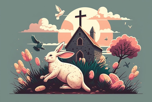 Un'illustrazione per la domenica di Pasqua