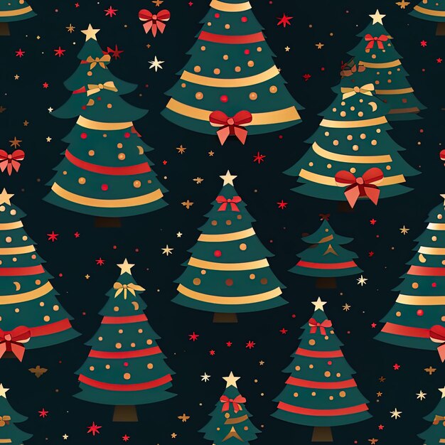 un'illustrazione vettoriale di alberi di Natale con una stella in cima