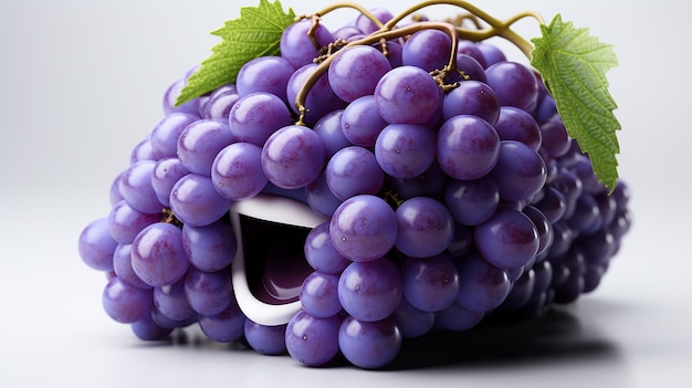 un'immagine 3D di grappolo d'uva viola immagine a cartone animato