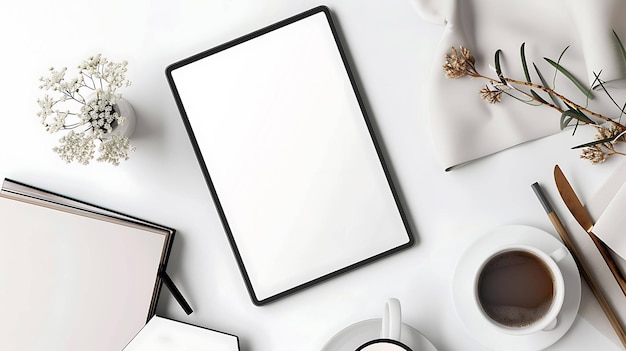 un'immagine a cornice bianca di una foto a cornici bianche e nere di una tazza di caffè e di una tazzina di caffè