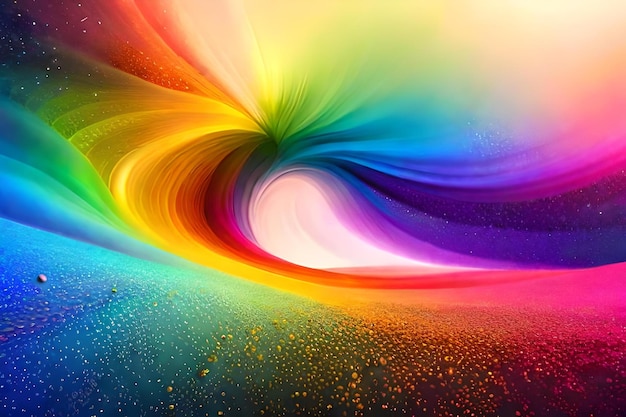 Un'immagine astratta colorata con uno sfondo colorato arcobaleno.