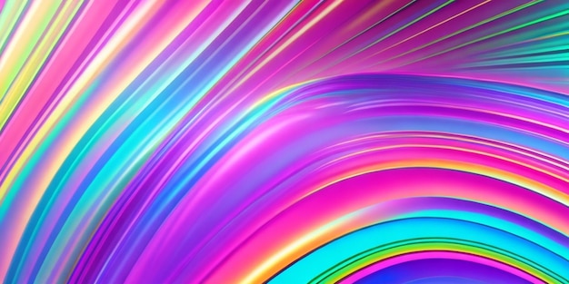 Un'immagine astratta colorata di un vetro colorato arcobaleno.