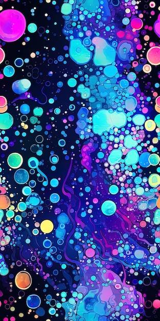 un'immagine astratta colorata di una palla da discoteca di colore viola e blu.