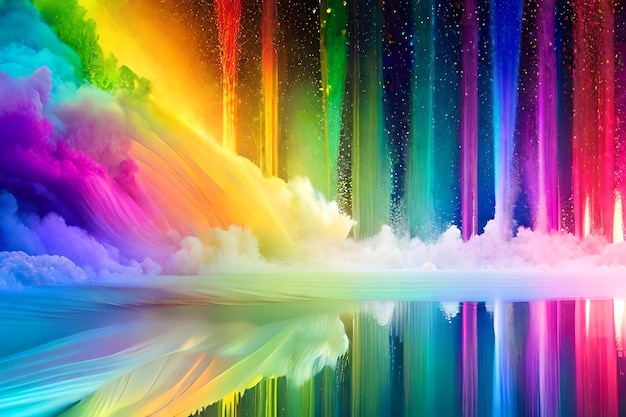 Un'immagine astratta colorata di uno sfondo colorato arcobaleno con le parole "colori".