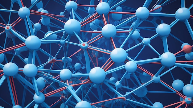 Un'immagine colorata di una rete con uno sfondo blu