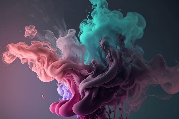 Un'immagine colorata e colorata di un liquido con sopra la parola arte.