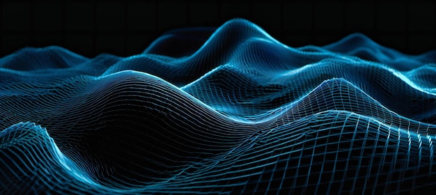 Un'immagine di linee blu che si muovono