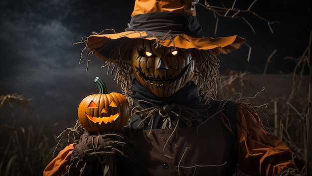 Un'immagine di sfondo della zucca di Halloween