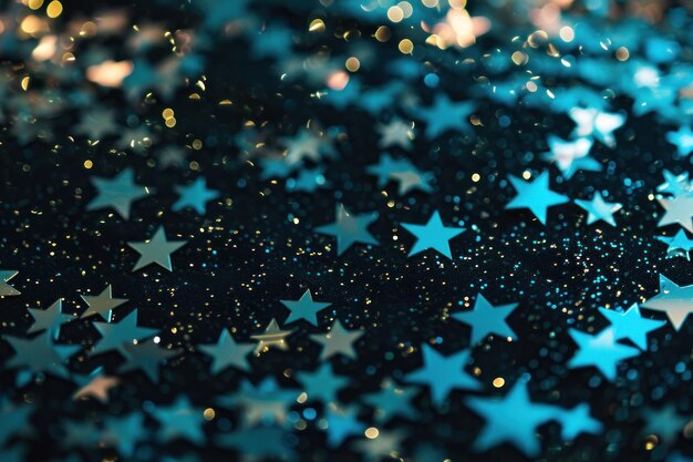 un'immagine di sfondo nero con molte stelle di Natale