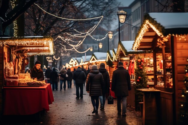 Un'immagine di un affascinante mercato natalizio