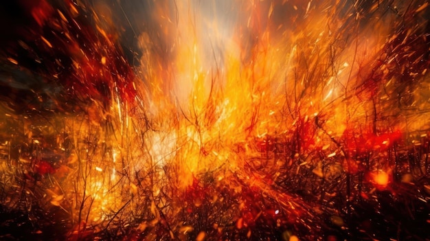 Un'immagine di un fuoco con sopra la parola fuoco