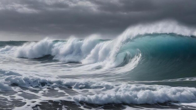 Un'immagine di un'onda grigia e bianca