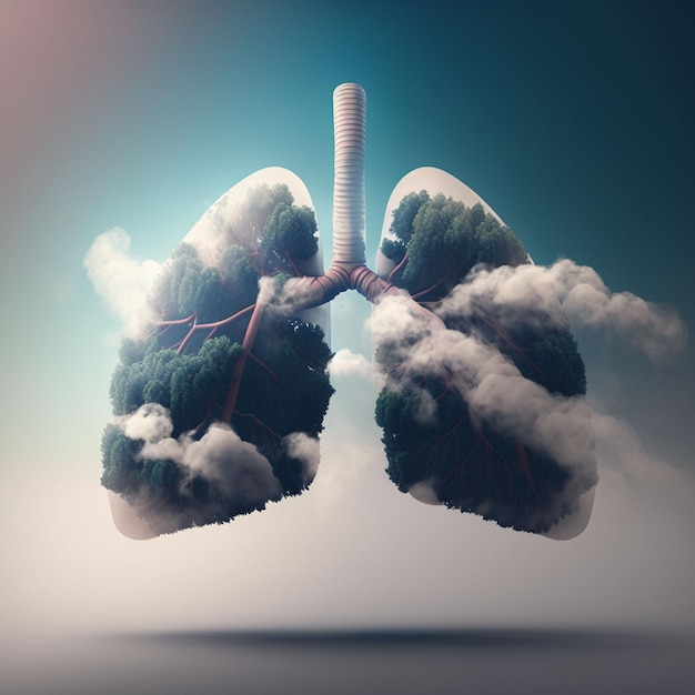 Un'immagine di un polmone con sopra la scritta "lung".