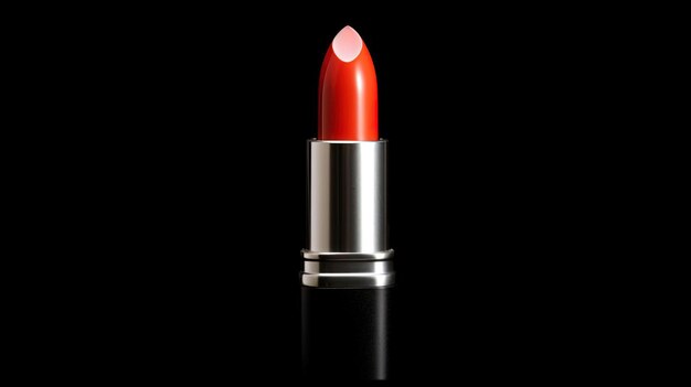 un'immagine di un rossetto rosso isolato nello stile dell'arancione scuro