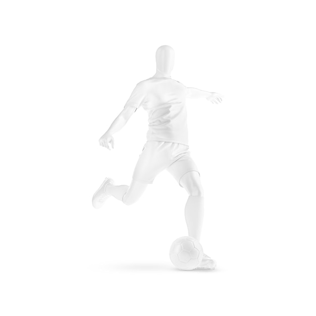 Un'immagine di un'uniforme bianca di calcio isolata su uno sfondo bianco