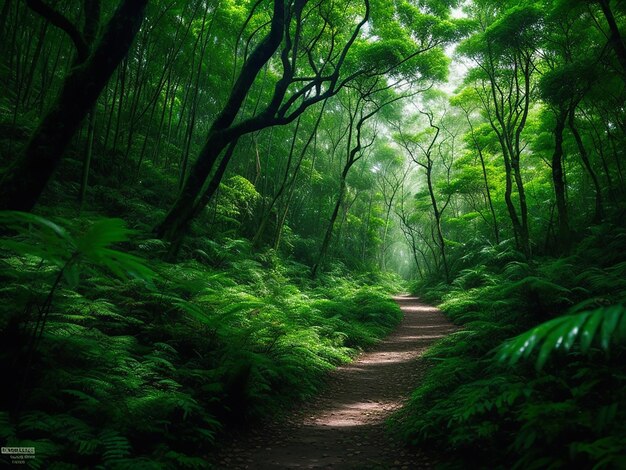 Un'immagine di una bellissima foresta in Colombia