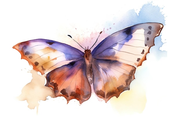 un'immagine di una farfalla dipinta digitalmente su uno sfondo bianco