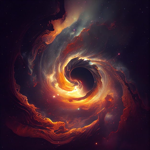 Un'immagine di una galassia con un buco nero al centro.