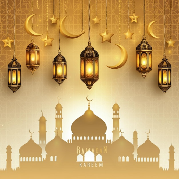 un'immagine di una moschea con la luna e la luna