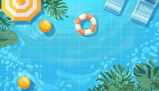 un'immagine di una piscina di bagnini con un bagnino sull'acqua