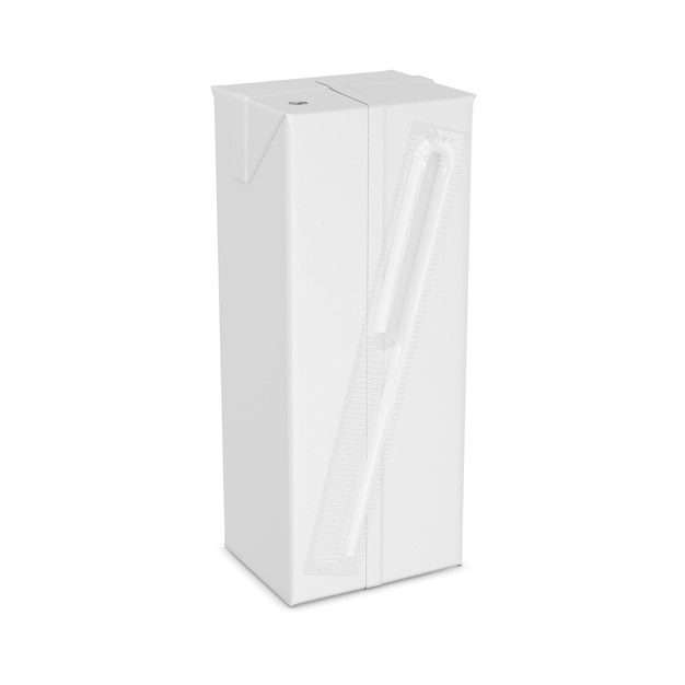 un'immagine di una scatola di succo isolata su uno sfondo bianco
