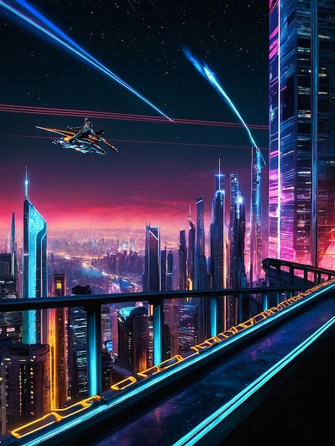 un'immagine di uno skyline della città con un elicottero che vola sopra di esso