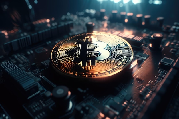 Un'immagine digitale di un bitcoin
