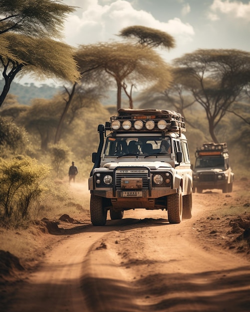 un'immagine fotorealistica del turismo in kenya ultra realista