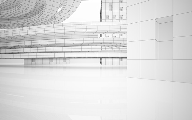 Un'immagine in bianco e nero di un edificio con uno sfondo bianco.