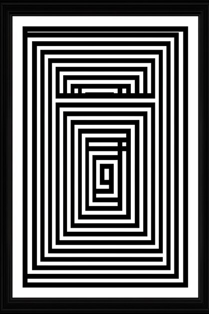 un'immagine in bianco e nero di un quadrato con un quadrato al centro