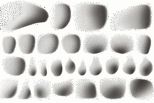 un'immagine in bianco e nero di varie forme