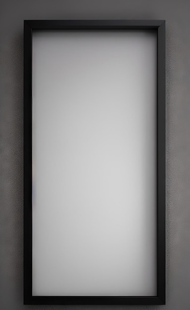 Un'immagine incorniciata di una lavagna bianca vuota con sopra l'immagine di un orologio.