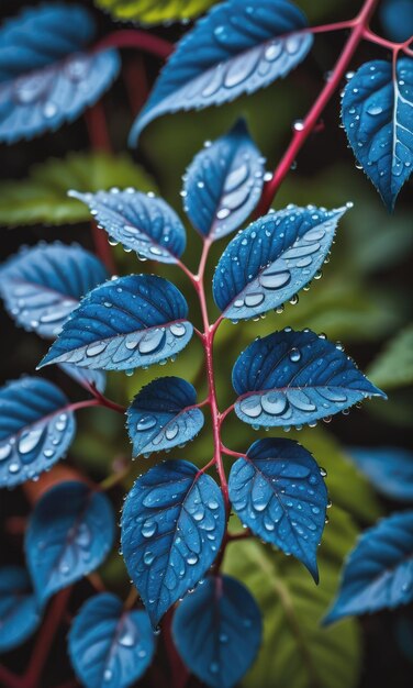 un'immagine macro che cattura i dettagli intricati delle singole gocce d'acqua