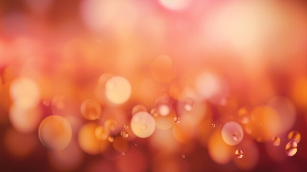 Un'immagine sfocata di uno sfondo bokeh con un bokeh oro e luci arancioni.