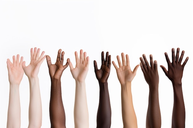Un'immagine simbolica di mani che sostengono l'uguaglianza